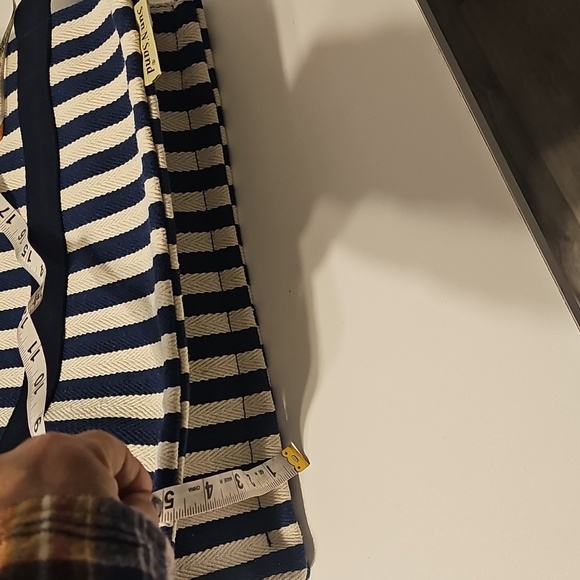 Navy and White Striped Tote Bag - Picture 11 of 14